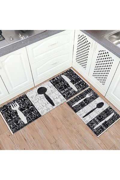 OEM Set 2 Covoare bucătărie antiderapante 60x80 cm + 60x120 cm, CBU308