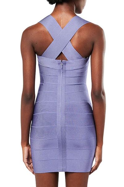 Herve Leger ROCHIE MINI BANDAJ ÎN CRUCIȘAT - HERVE LEGER - LILIU, XS