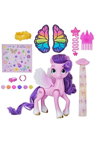 Hasbro My Little Pony, Princess Petals, Style of The Day figurine with 16 accessories