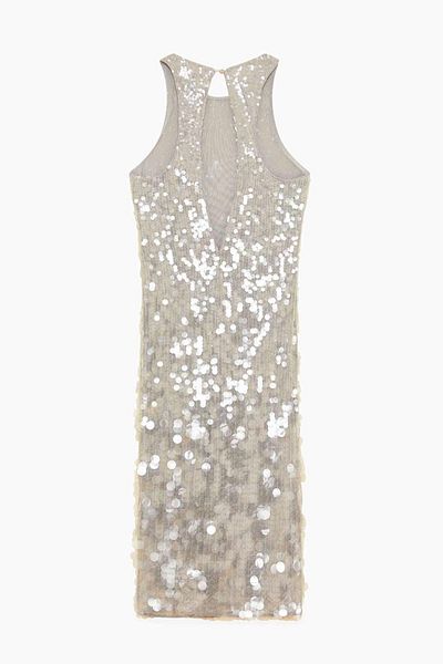 Patrizia Pepe SEQUIN MIDI DRESS - PATRIZIA PEPE - L, GREY