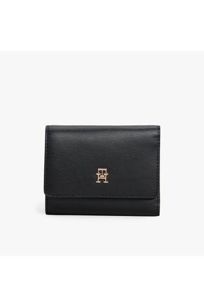 Tommy Hilfiger Women Black Icon Trifold Wallet
