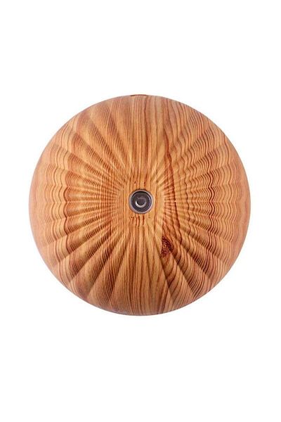 SIKS Umidificator cu ultrasunete ®, purificator de aer, difuzor de arome, formă de nucă de cocos, rezervor de 130 ml, lemn deschis la culoare
