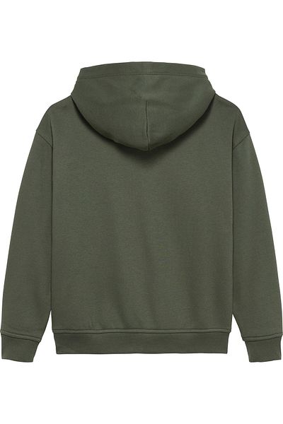 Tommy Hilfiger Male Pewter Green Flag Hoodie