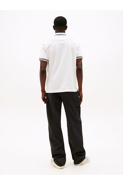 Tommy Hilfiger Tommy Hilfiger Men Ecru Reg Tipped Short Sleeve Polo T-Shirt