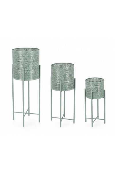 Bizzotto Set 3 suporturi pentru ghivece verzi Kalidas (23x46,5 cm, 28x61,5 cm, 30x76,5 cm)