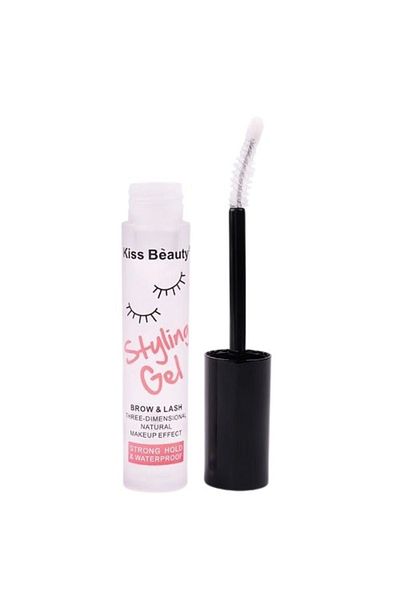 Kiss Beauty Τζελ στερέωσης βλεφαρίδων και φρυδιών, Kiss Beauty, Τζελ styling 3D, Αδιάβροχο, Διαφανές, 6 ml