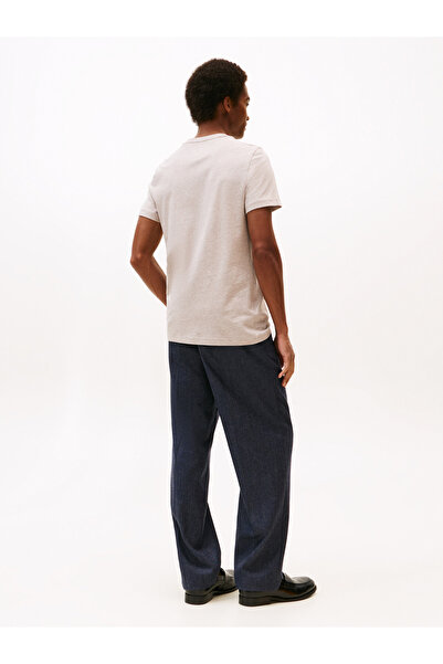 Tommy Hilfiger Tommy Hilfiger Men Heathered Pebble Logo Short Sleeve T-Shirt