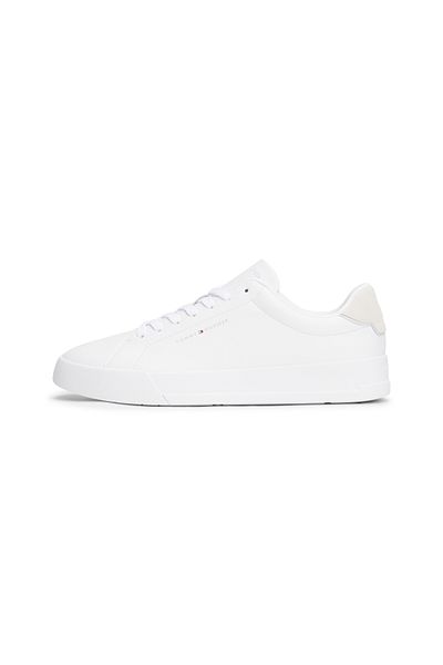Tommy Hilfiger Men White Court Lth Detail Low Top Sneakers