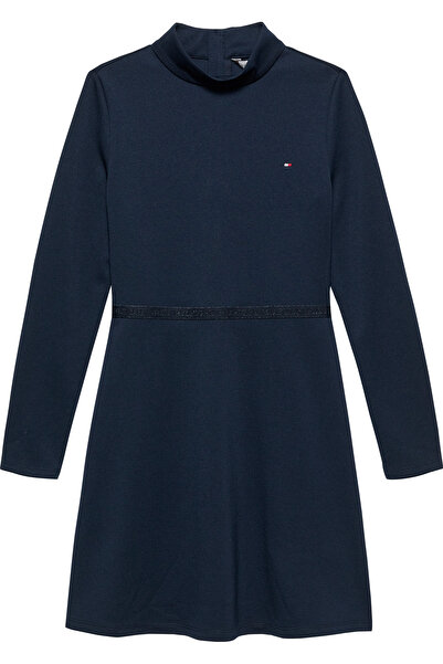 Tommy Hilfiger Tommy Hilfiger Girls Dark Night Navy Essential Midi Skater Dress