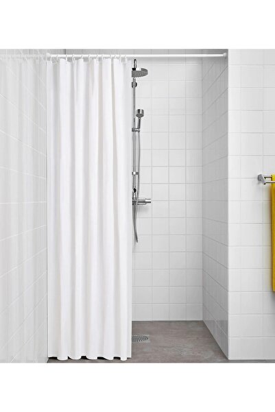 IKEA KALİTELİ Duş Perdesi 180x200 Cm İkea Su Geçirmez Banyo Perdesi Beyaz Renk Perde