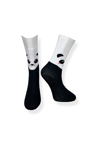 Mevo 5 Pack Mixed Panda, Sheep, Flower, Fox Pattern Unisex Flexible Breathable Colorful Terry Socks