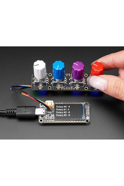 Adafruit Breakout I2c Quad Rotary Encoder With Neopixel - Stemma Qt / Qwiic