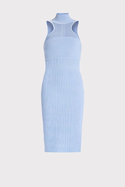 Herve Leger ROCHIE MIDI CU DUNGI OTOMANE - HERVE LEGER - ALBASTRU, S