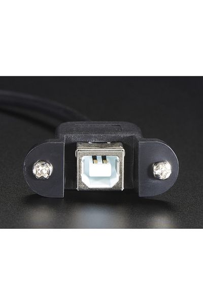 Adafruit Usb B Female To Micro-b Male Panel Mount Cable