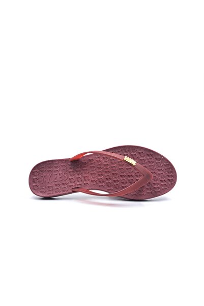 Tkees Bordo Renk Flip Flop Kadın Parmak Arası Plaj Terlik