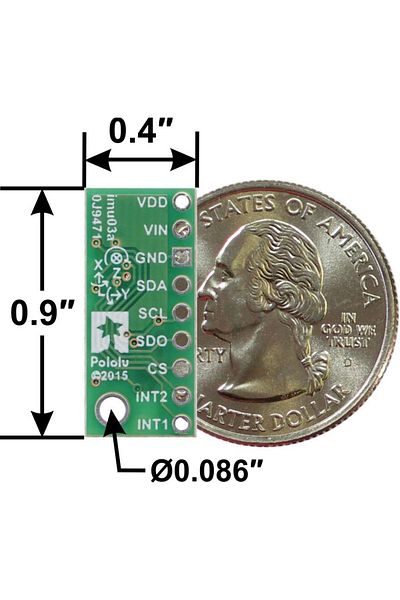 Pololu Accelerometer and Gyroscope with Voltage Regulator - LSM6DS33 3D