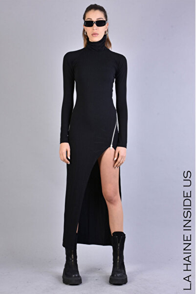 La Haine Inside Us ROCHIE LUNGĂ CU NEGRĂȚI - - NEGRU, XS