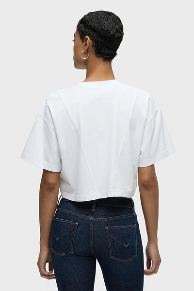 Hudson Tricou cu cusătură frontală, mărime M/S - L, alb
