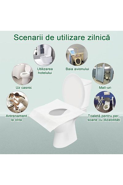 Sprise Set 20 protectii de toaleta de unica folosinta,Impermeabil si antiderapant, portabil.