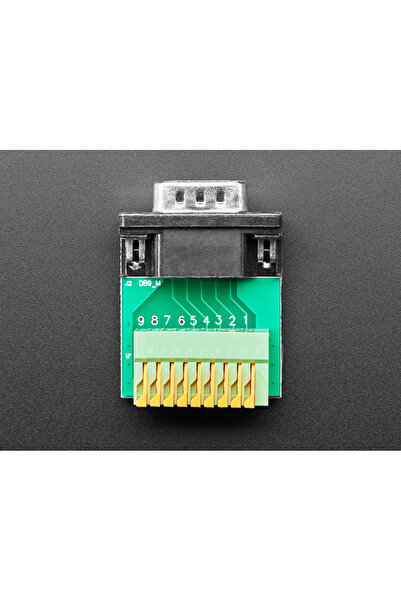 Adafruit DE-9 (DB-9) male plug to spring terminal block adapter