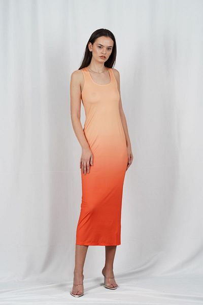 Patrizia Pepe STRETCH JERSEY DRESS - PATRIZIA PEPE - ORANGE, M
