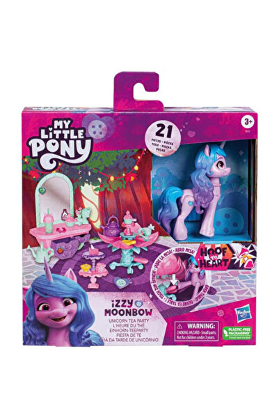 Hasbro My Little Pony - Unicorn Tea Party Playset, Izzy Moonbow with 21 pieces
