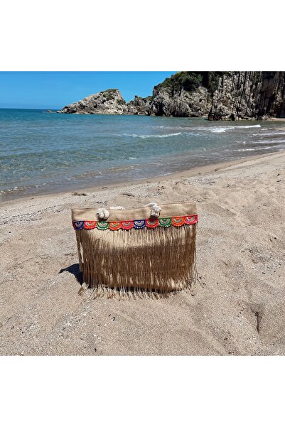 Madison Luna Plume Hasır Çanta Ozel Tasarim El Yapımı