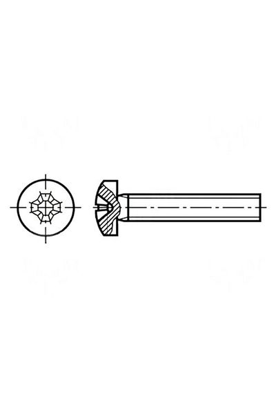 TME Screw set 2.5 mm (M2.5) X 30 mm (10 pieces) Phillips head
