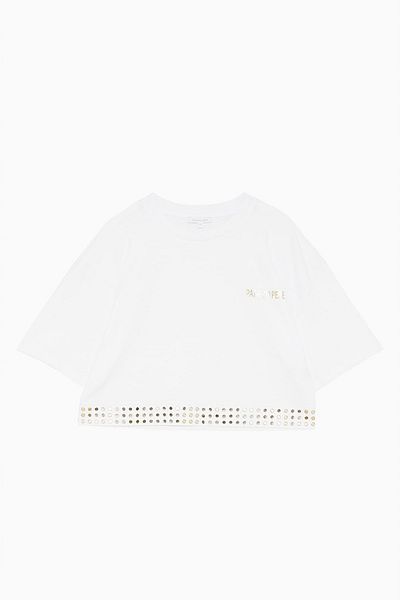 Patrizia Pepe TRICOU CROP JERSEY - PATRIZIA PEPE - ALB, XL