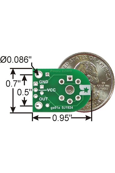 Pololu breakout for MQ gas sensors (PCB board only)