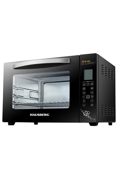 Hausberg Electric oven HB-9265, 2000W, 230 degrees, Capacity 65L, Turbo fan, Thermostat, Black