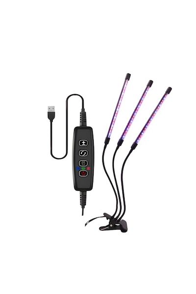 BiXXBi Lampă cu lumină UV cu spectru complet, stimulează creșterea eficientă a plantelor, putere 12W, 3 interschimbabile