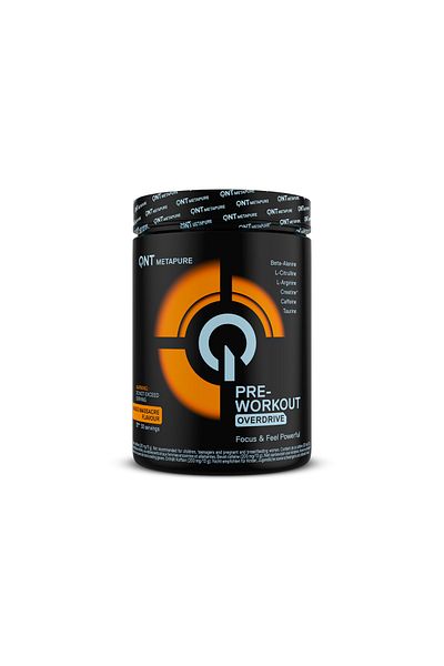 QNT Pre Workout Overdrive, QNT, 390g, Mango Massacre flavor