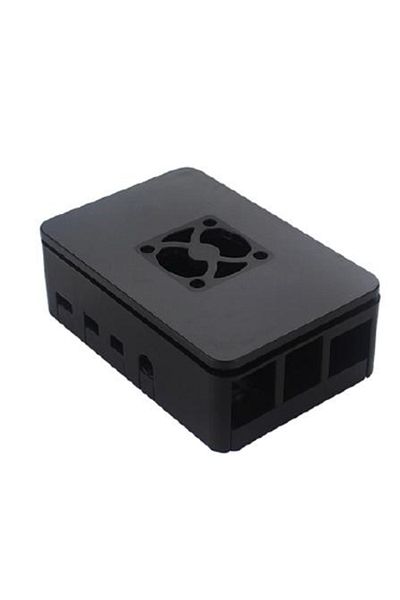 ROBOFUN Black ABS Case for Raspberry 4B Compatible with 3007 Fans (no fans included)