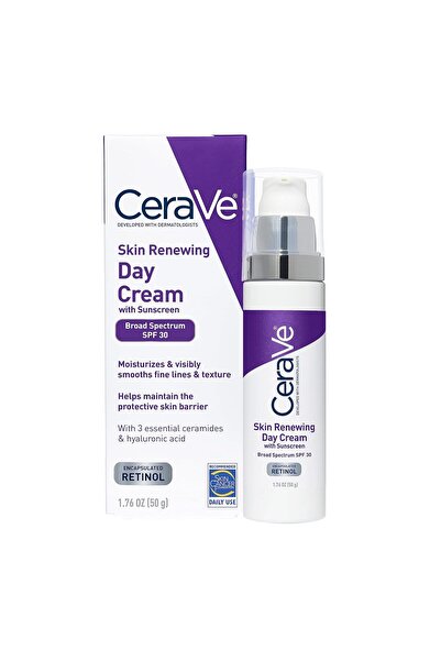 CeraVe Cremă de față regeneratoare SPF 30 - Retinol și acid hialuronic, 50g