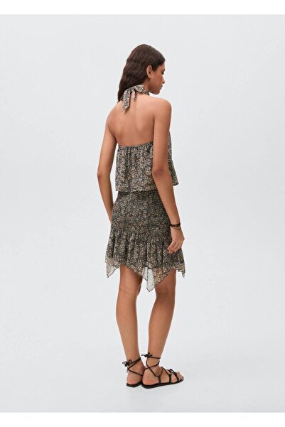 Mango Teen Desenli asimetrik etek