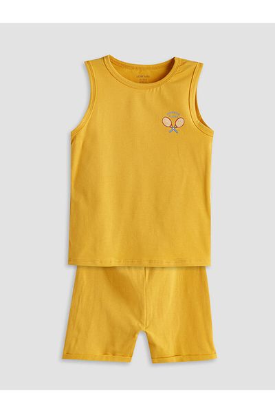 LC Waikiki Embroidered Baby Boy Undershirt and Shorts 2-Piece