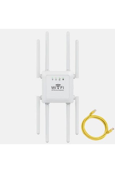 BiXXBi Amplificator Semnal Wireless WI-Fi 3 in 1 300Mbps, Frecventa 2.4G, 8 antene 5db, Configurare Rapida
