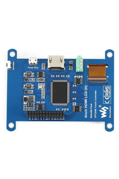 ROBOFUN 4 inch HDMI Waveshare LCD Screen Resistive Touchscreen for PI4/3B/Zero