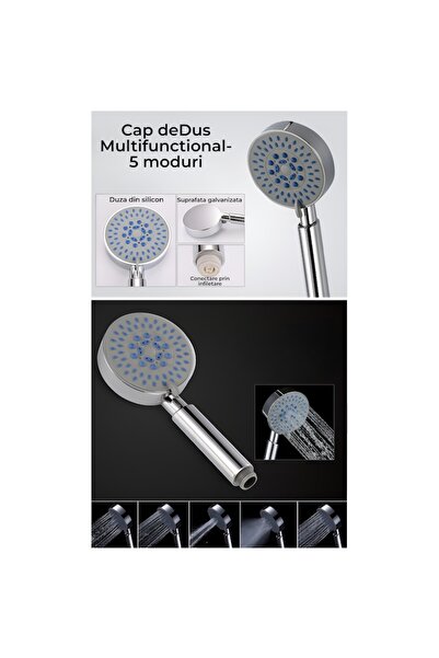 BiXXBi Bath/Shower Faucet Set - Hand Shower, 1.5m Hose, Holder, Ceramic Cartridge, Neopearl, Single-