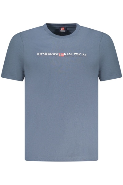Norway Tricou bărbătesc cu imprimeu cu logo și guler rotund