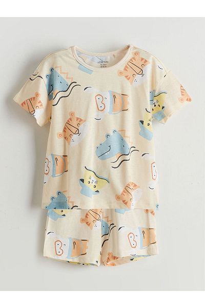 LC Waikiki Printed Baby Boy T-Shirt and Shorts 2-Pack