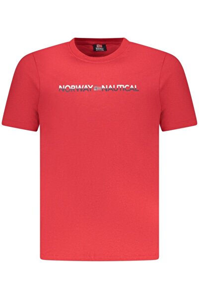 Norway Tricou bărbătesc cu imprimeu cu logo și guler rotund