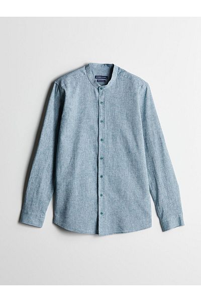 LC Waikiki Regular Fit Long Sleeve Linen Blended Men's Shirt