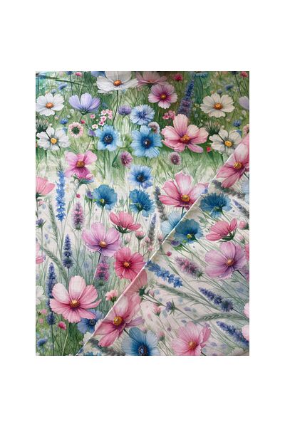Sabaev Textile material, 100% natural cotton, 3D printed, width 240 cm, floral pattern