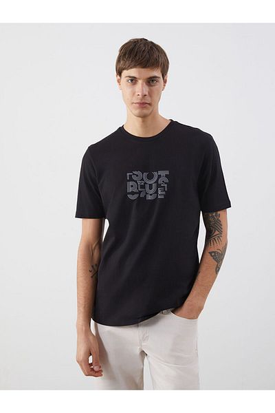 LC Waikiki Crew Neck Printed Combed Cotton Men's T-Shirt