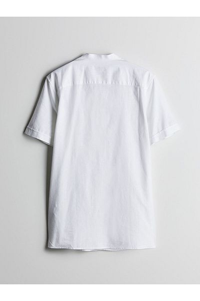 LC Waikiki Regular Fit Short Sleeve Linen Blended Men's Shirt