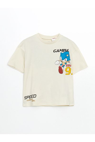 LC Waikiki Crew Neck Sonic Printed Boys' T-Shirt