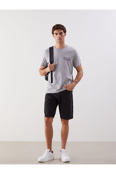 LC Waikiki Ανδρικό Tisort με στάμπα Crew Neck New Season - S5KV25Z8