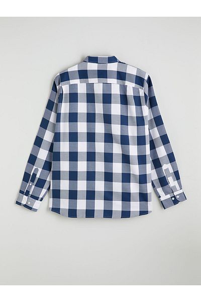 LC Waikiki Regular Fit Long Sleeve Plaid Dobby Men's Shirt